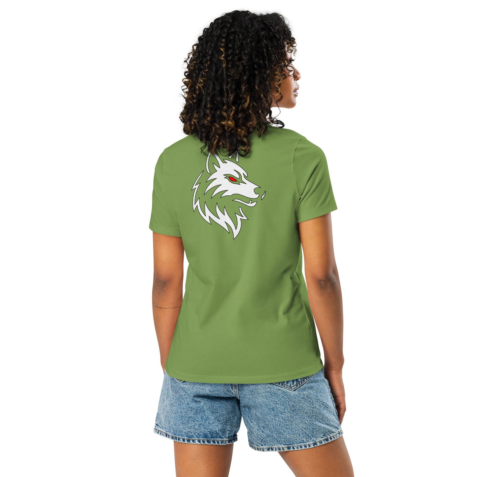 Wolf Mark front and back Women's Relaxed tee - Image 15
