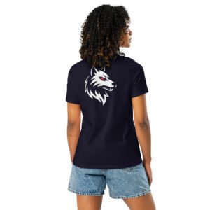 Wolf Mark front and back Women's Relaxed tee